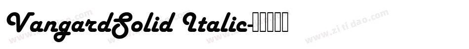 VangardSolid Italic字体转换